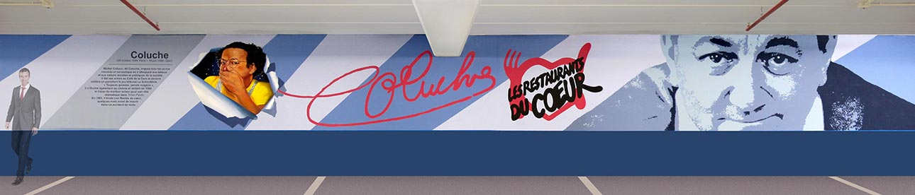 fresque Coluche