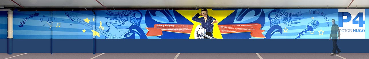 fresque Hallyday Johnny